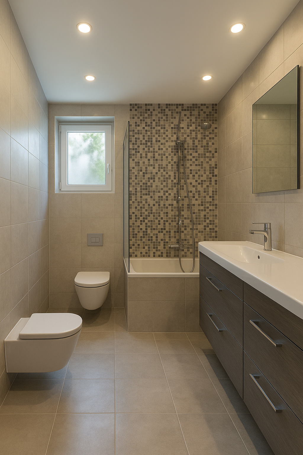 Svetla, moderna kopalnica – referenca